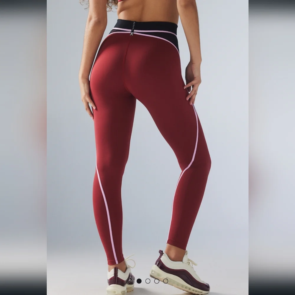 Savage X Fenty Mesh High-Waist Legging Red - Picture 3 of 4